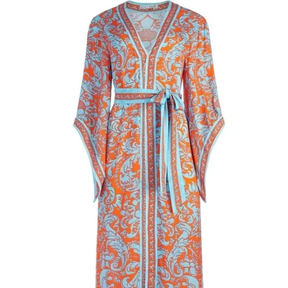 Alice + Oivia Domino Tie Waist Jacket / Robe sz M NEW